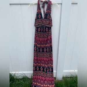 Maxi Halter Top Dress